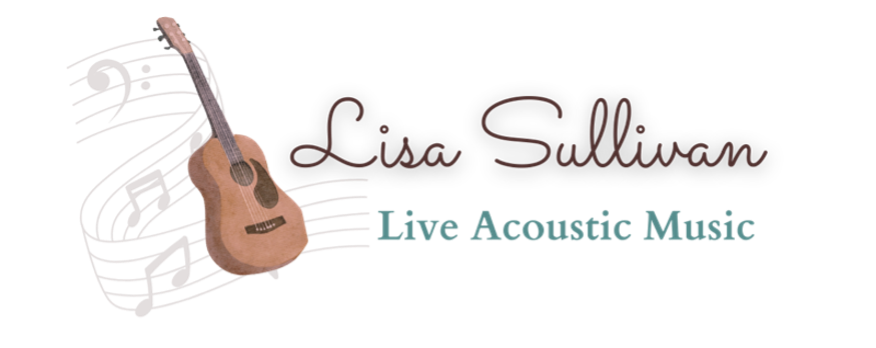  brown guitar with name Lisa Sullivan. Live Acoustic Music